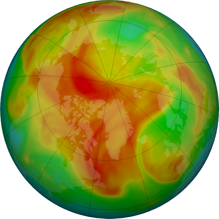 Arctic ozone map for 26 March 2017